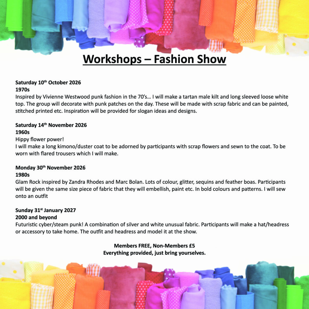 Fashion Show Workshops at Tavistock Scrapstore